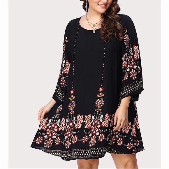 Plus Boho Shirtdress or Tunic - Picture 1 of 8